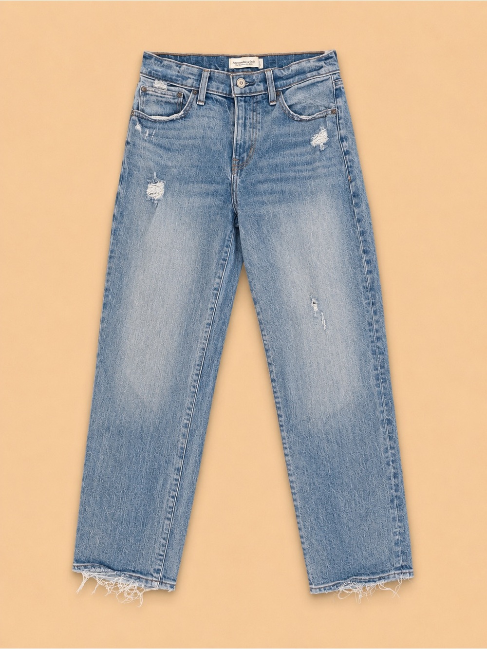 Abercrombie & Fitch “The Boyfriend” Mid-Rise Jeans | Medium Distressed | Size 25